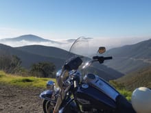 A picture from today's ride.  Fog down below....