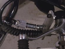 I added a support between my new bracket and the bottom of the engine guard (which you most likely won't have)