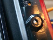 Spacers for the pouch, one of the holes for the wiring.