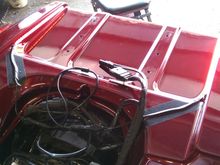 The tape is ugly but temporary; eventually now that I know they will work OK AND where to drill forward of the inner trunk wall, I'll run the wires permanently. At least it's fairly well hidden now once the tour pack goes on.