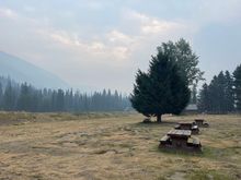 There is a big fire just west of Hope… It’s been smoky since I left Vancouver… And a couple sprinkles of rain