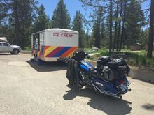 Ice cream truck just west of the summit