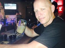 A Salty Dog going down smooth at a Fort Worth beer joint.