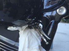 Clamp on each side of crossover.  Hoping to clamp/cut then drain one side at a time.  It half worked...