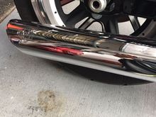 V&H Slip-ons complement the OEM look of the bike.