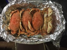 Last week's dinner.    Dungeness crab.    My neighbor commercial fishes.
