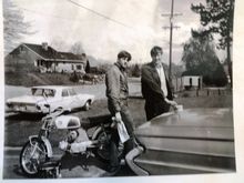 Myself and a old running mate Brian. We were tight when we were kids. I had a lot of fun on that Honda CL90

