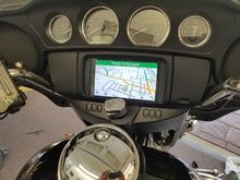 Installed 7" Garmin DriveSmart 61 LMT-S GPS in place of open glovebox on my 2017 FLHTP.