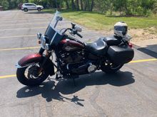 While I prefer more Chrome than not,
I had to settle for some chrome and some black when I bought my 2018 Heritage since the all chrome version did not appear until 2019.

This bike has some chrome trim accents but I added a few, like the chrome highway pegs, chrome sissy bar and luggage rack and a chrome derby cover.

Did this to give it some balance.

Works for me.