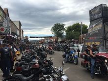 Downtown Sturgis.  This is actually Saturday before the actual rally begins.
