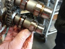 Major gouging on the rear intake love.  It was hammering on the Lifter that was stuck in the case.