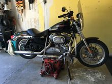 Before with 12" touring shocks.