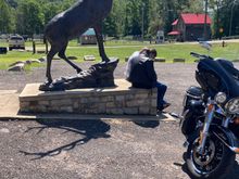 The bronze elk at the Driftwood Saloon in Driftwood PA.

268 miles through elk country and not one dam elk sightp
