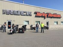 Thought I'd test uploading a picture using my iPad - we're standing in front of The Rock Harley Dealer in Sudbury, Ontario. This is day two of a 7 day trip from Cleveland up the east shore of Lake Huron, tonTobermory. Cross the Georgian Bay via ferry, then Sudbury, Ottowa, Lake Placid, the Finger Lakes and home to Cleveland.