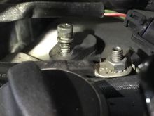 Use a 3/16" hex bit. Reuse the same bolt