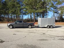 Fully loaded, a big twin and a bunch of boxes of personal stuff during a move.