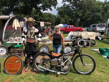 My wife checking out a display