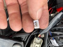 3 pin male connector, possibly aftermarket 