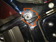 
First step was to remove this Frame bolt