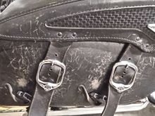Maybe the previous owners rode around a lot with the straps unbuckled