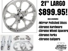 Coastal Moto Largo front wheel in chrome