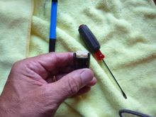 Plastic insert popped out. when taking the plug apart remove this plastic insert completely by gently prying it out.  it comes out easy.