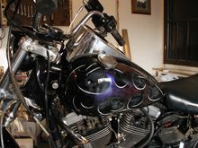 My oldest son's Sporty about 15 years ago. Translucent skulls under the flames if ya look close.