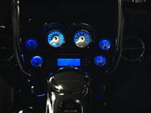 Blue led lit gauges