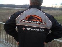 This is the back of the free shirt...that is not printed, it is actually embroidered.