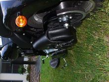 Solo Bag with Passenger floor boards http://www.sideroadcycles.com/ImportedMotorcycles/Leatherworks/312_Chopper_Bag.html