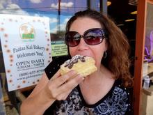 Melody enjoying a puffy....oh they are awesome!