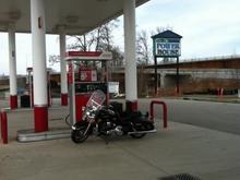 Filling up in Sandpoint, Idaho March 2012