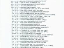 ACCESSORY LIST FOR MY 2005 LOW RIDER