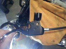you'll need a small set of plier designed to remove small retainer clips like gold one seen in the pic
