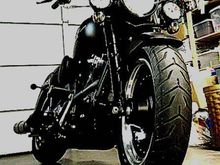 2010 fatboy lo custom front blacked out with custom naselle and spots