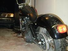 dirty blackness.  She needs a wash, but it's too damn cold right now.