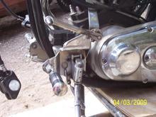 Forward controls [gear shift and kick stand]