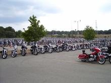Sea of bikes at Miller park.