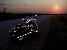 Harley sunset2