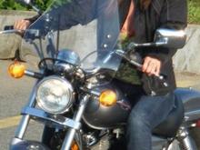 Practicing on my first bike. 250 Suzuki Marauder