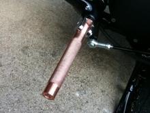 5" x .75" knurled solid copper foot peg