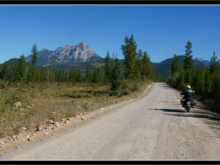 … That’s my buddy Don up in front of me on his GS… We’re heading right into the heart of the Rocky Mountains east of Cranbrook…