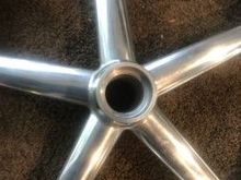 now I get to polish the crap outta these I have several discs, buffing wheels, orbital buffer, etc, and SIMICHROME from Germany, than I'm gonna clear coat paint over finish to lock it in, till I do wheel upgrade, it will "hold me over" I wanted to here, my mechanic brought me down to earth, he like lets do the motor etc wheel brakes,,all work lines up, next is bars, suspension, rims 21 front 3.5....im ALL IN!!!