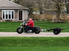 1st tug of rolling trailer.