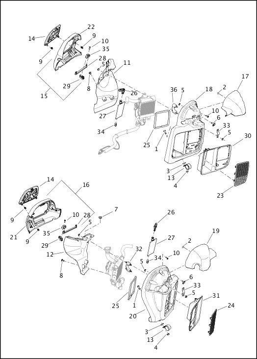 harley lower fairing parts