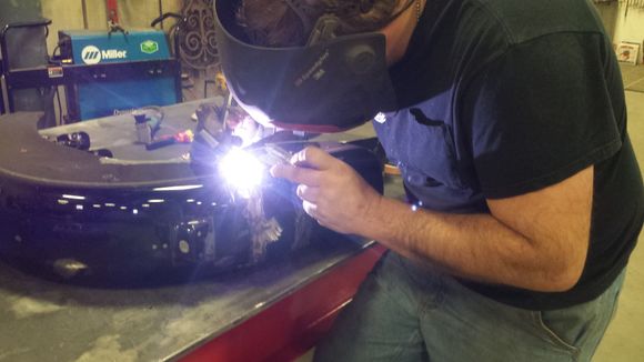 Tacking everything into place!