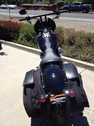 Street Bob with Great Bike Gear relocation and LeatherPros bags.