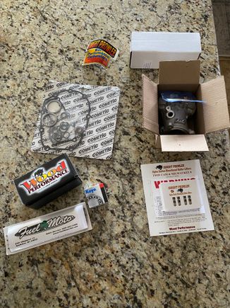 Fuel Moto delivered my Cam package, injectors, and intake manifold