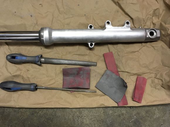 files and 320 grit