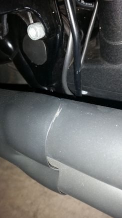 Heat shield has eaten through the paint all the way to the steel. Hard to see from a camera phone, but it is to the metal